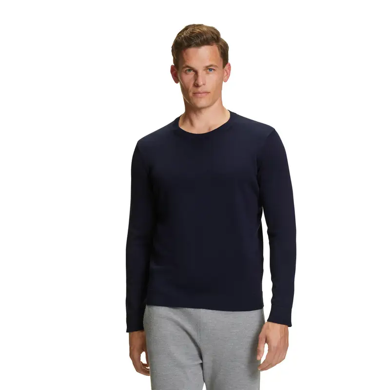 FALKE Pure Cotton Uomo Pullover Blu