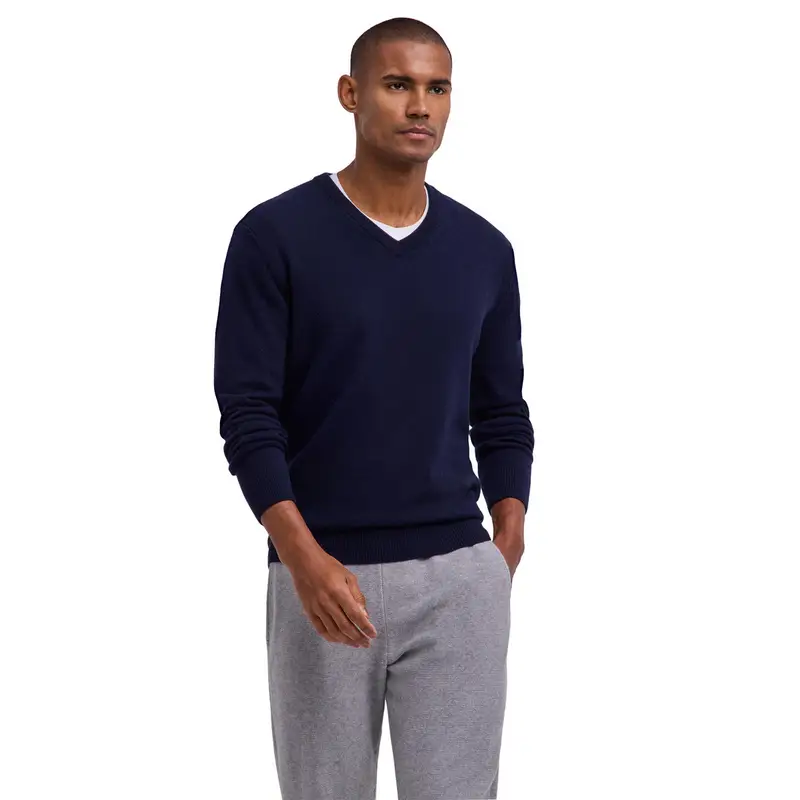 FALKE Pure Lambswool Uomo Pullover Blu