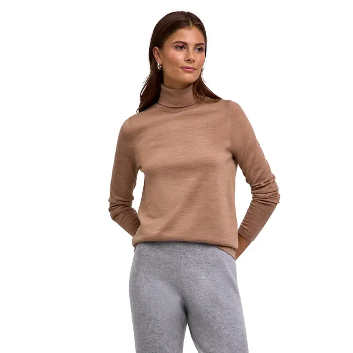 FALKE Pure Merino Wool Donna Pullover Marrone