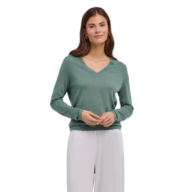 FALKE Pure Merino Wool Donna Pullover Verde