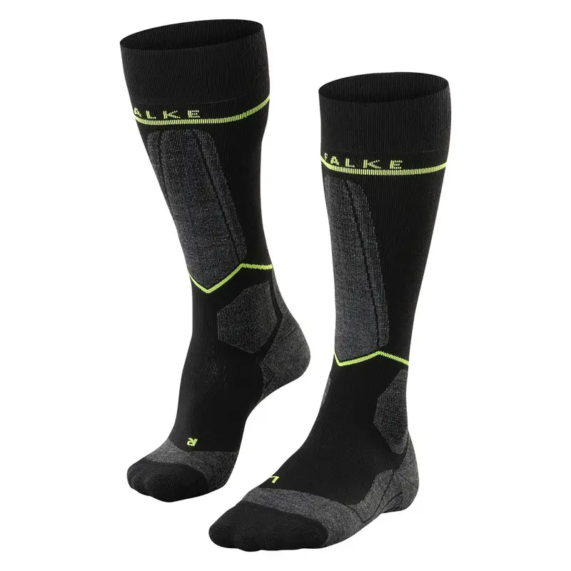 FALKE SK Compression Energy Uomo Skiing Gambaletti Nero