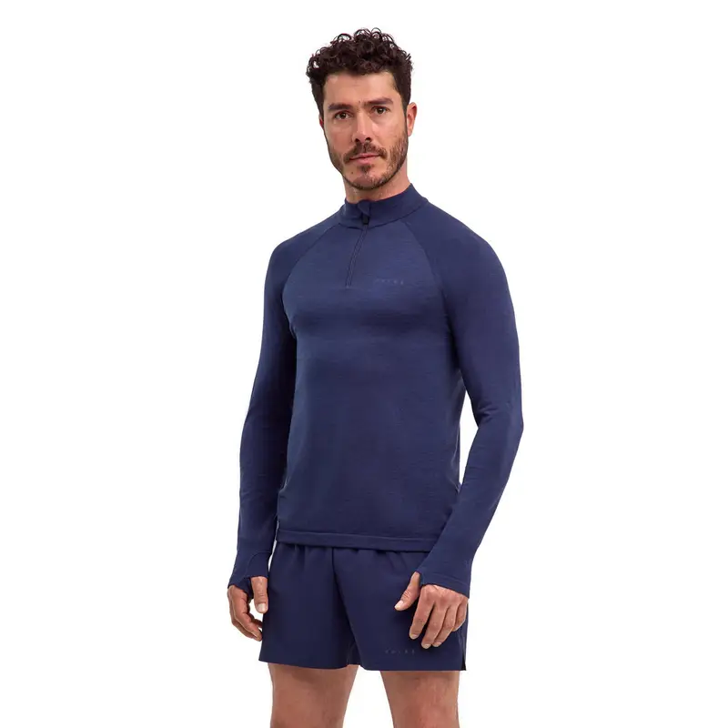 FALKE Uomo Running Maglia a manica lunga Blu