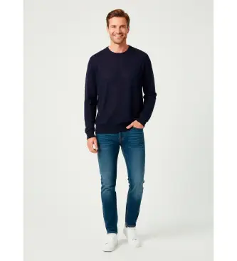 per uomo SWF2502 Maglia con logo della Marina (L), Casual, Lana, Navy Blu