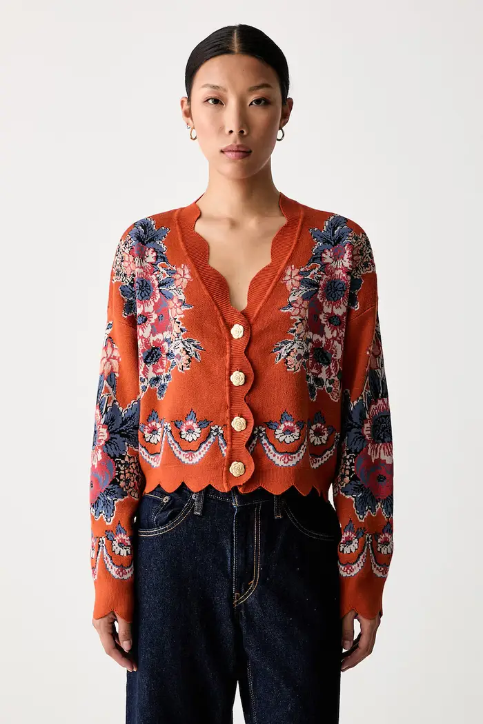 Farm Rio cardigan da donna con viscosa Arancione