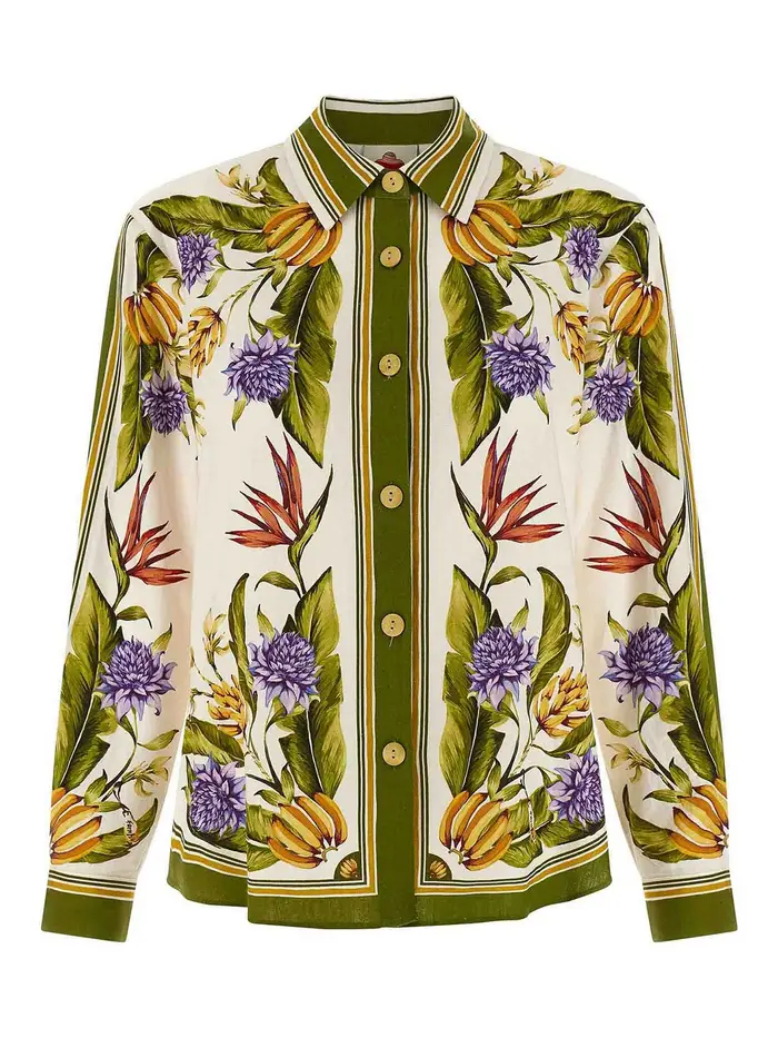 Sand Tropical Scarf Shirt Multicolore