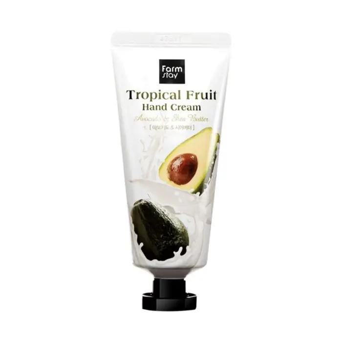 FARM STAY Crema per le mani alla frutta tropicale umida completa di avocado e burro di karitè 50 ml (3 opzioni) 1pcs