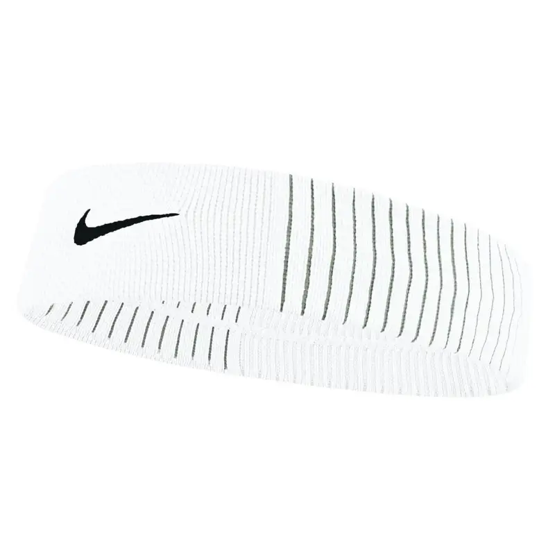 Fascia per capelli Nike Reveal Dri-FIT unisex per adulti One Size bianco/nero