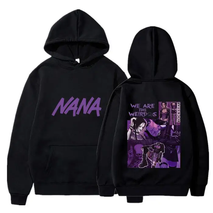 Felpa unisex Anime Nana Osaki Felpa hip-hop abbigliamento casual da uomo Felpa Harajuku M