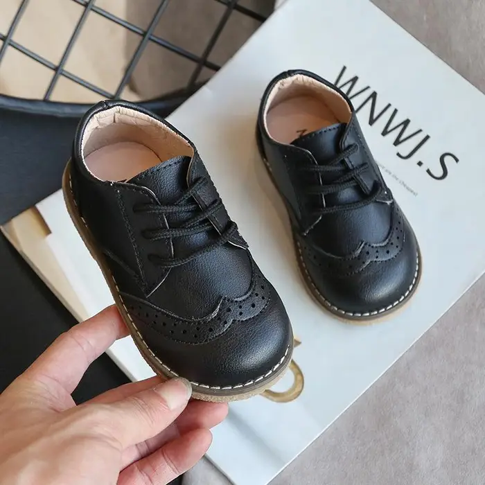 fashionbaby Nuove Scarpe in Pelle per Bambini Primavera Autunno per Ragazzi Ragazze Scarpe Casual Scarpe Casual Outdoor con Fondo Morbido