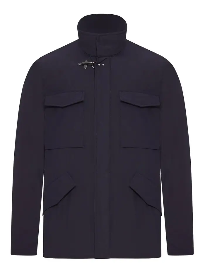 Fay Field Jacket Explorer In Tessuto Tecnico Blu