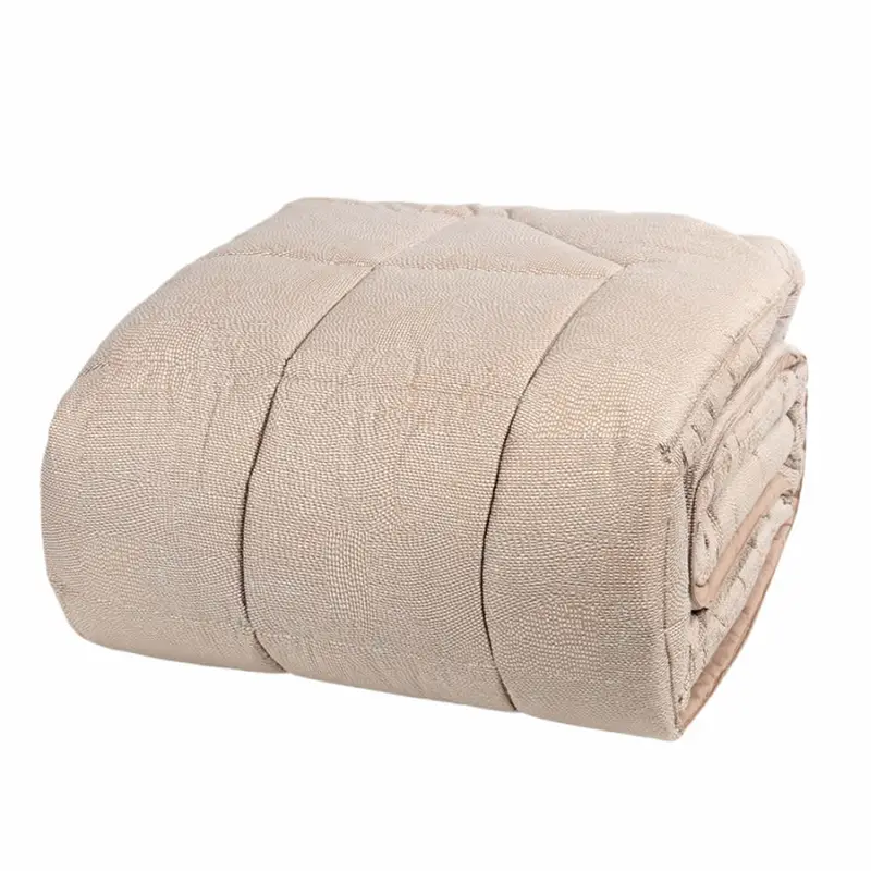 Fazzini Trapunta sashiko matrimoniale tortora