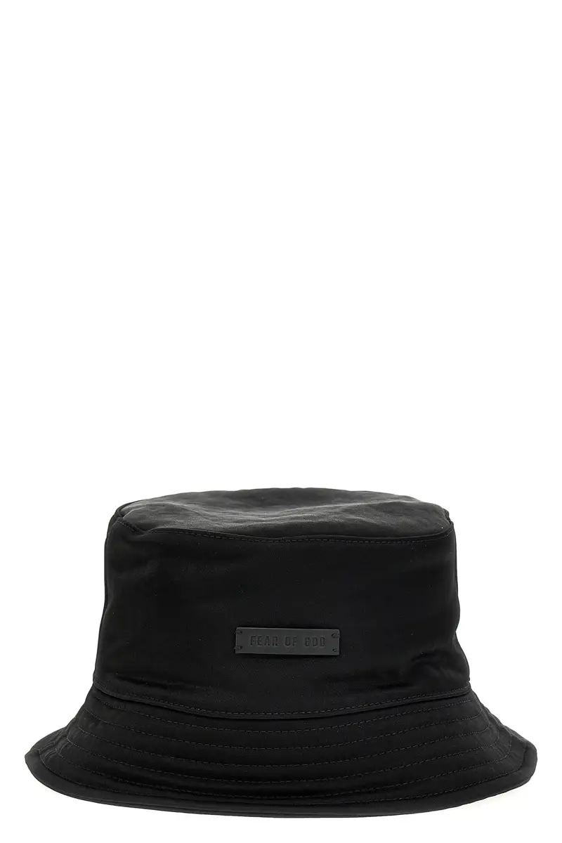 FEAR OF GOD Bucket Hat Patch Logo Nero