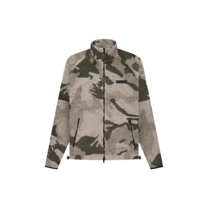 Essentials SS22 Giacca con zip e colletto in pile mimetico Uomo Giacca Mimetica FOG-SS22-057 L
