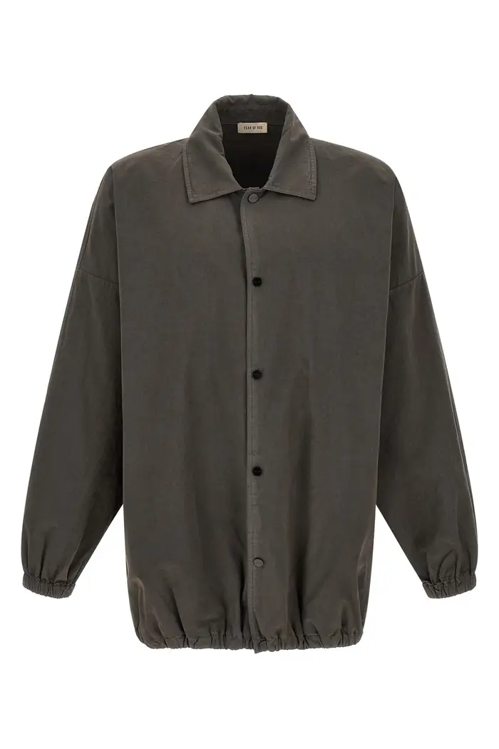 Giacca A Vento Cotone Grigio