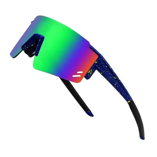 FEISEDY Occhiali da Ciclismo per Bambini, Protezione UV400, da Baseball, per Baseball, Tennis, Attività All'Aperto