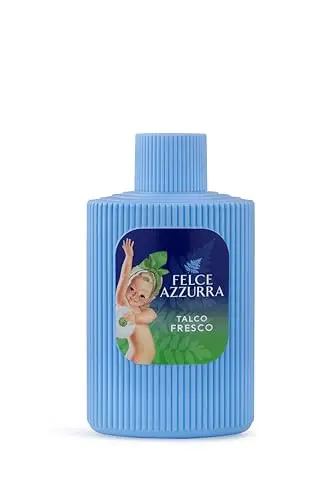 Felce Azzurra Talco in Polvere Profumato Fresco in Busta, Assorbente, Rinfrescante e Lenitivo per Adulti, Bambini e