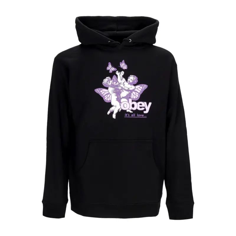 Obey Felpa Cappuccio Donna Cherubs It's All Love 2 Basic Hooded Fleece Black
