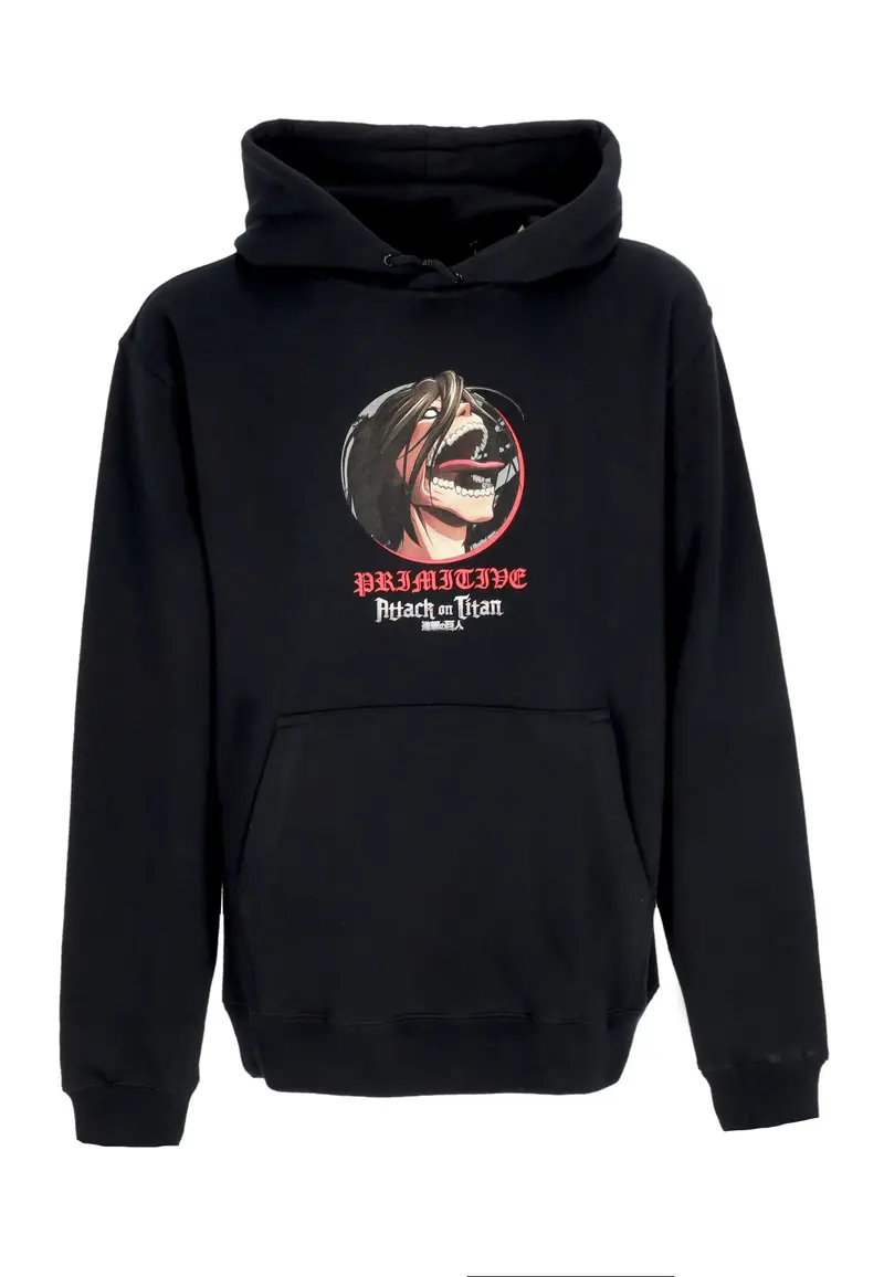 Primitive Felpa Cappuccio Uomo Future Memory Hoodie X Attack On Titan Black