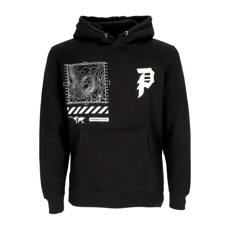 Primitive Felpa Cappuccio Uomo Mapping Dirty P Hoodie X Call Of Duty Black