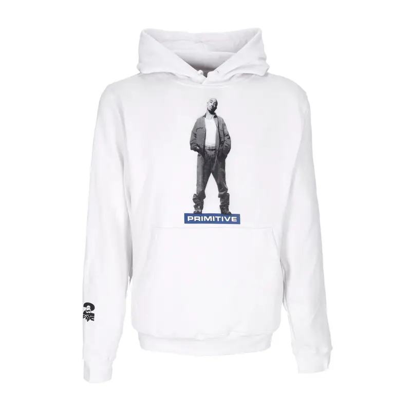 Primitive Felpa Cappuccio Uomo Posted Hoodie X 2pac White