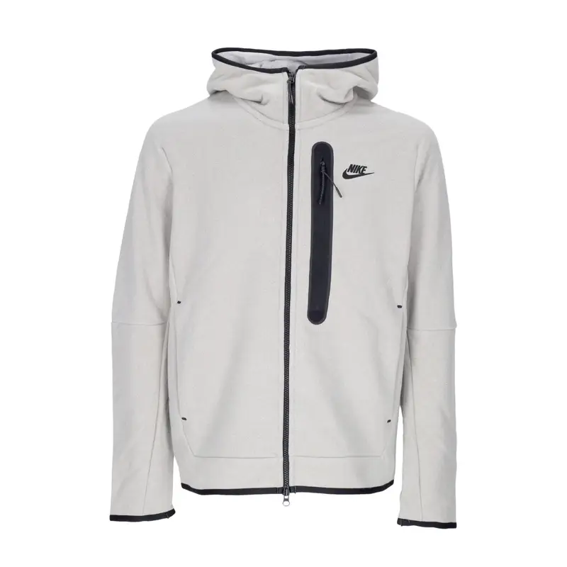 Nike Felpa Cappuccio Zip Uomo Sportswear Tech Fleece Full-zip Winter Hoodie Cobblestone/black