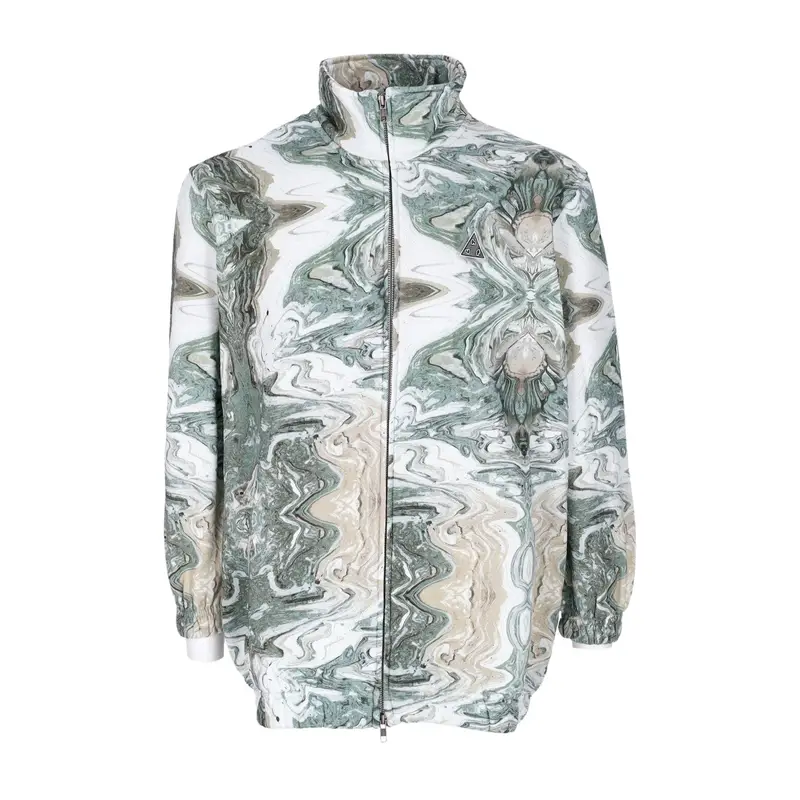 HUF Felpa Collo Alto Donna Swirl Oversized Fleece Full Zip Olive