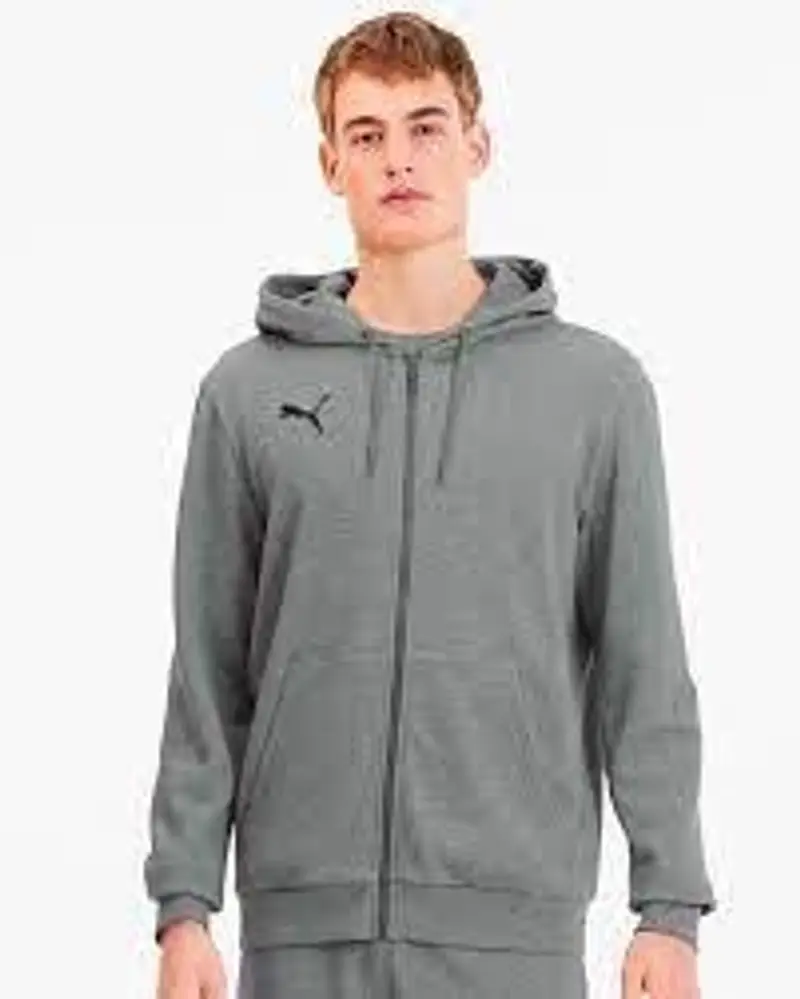 Felpa con cappuccio full zip uomo ( fleece) puma grigio | Puma