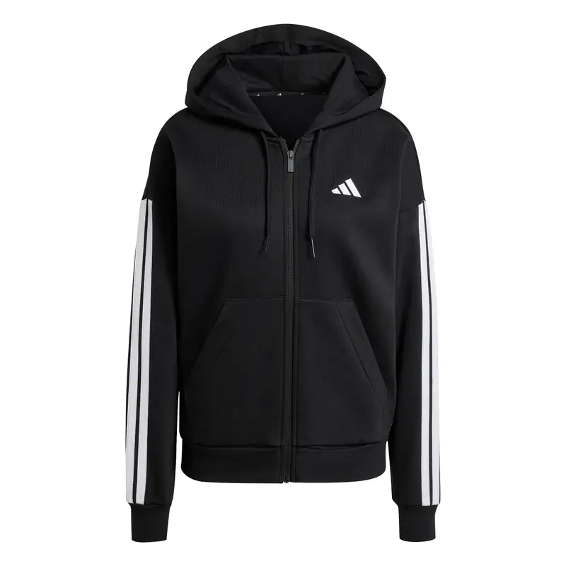 Adidas Felpa con cappuccio zip in pile donna Essentials 3-Stripes