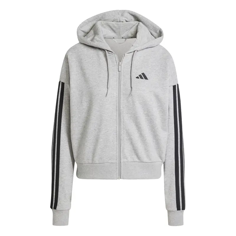 Adidas Felpa con cerniera a cappuccio da donna Essentials 3-Stripes