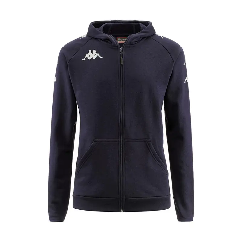 felpa con cerniera da bambino in cotone blu da calcio | Kappa