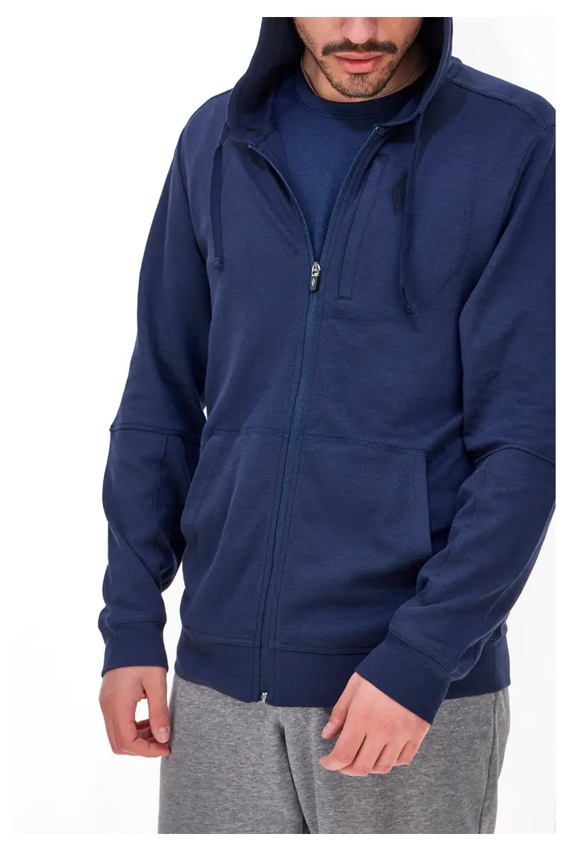 SKECHERS Felpa con Zip GoKnit Pique Fit Navy