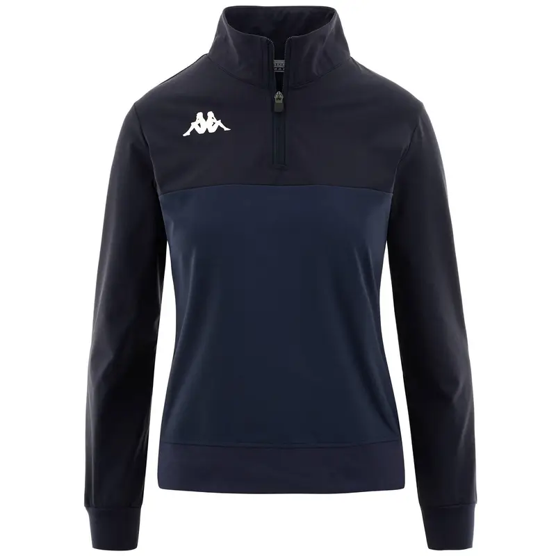 felpa da donna in poliestere blu da fitness | Kappa