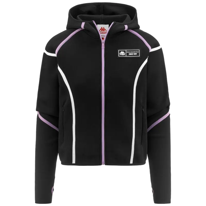 felpa da donna in poliestere nero da fitness | Kappa