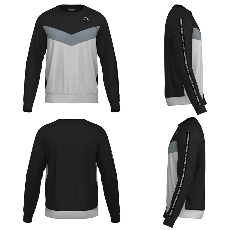 felpa da uomo in cotone nero da fitness | Kappa