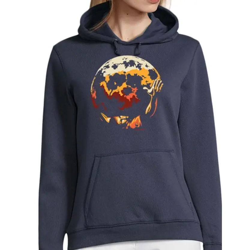 Felpa donna con cappuccio moon