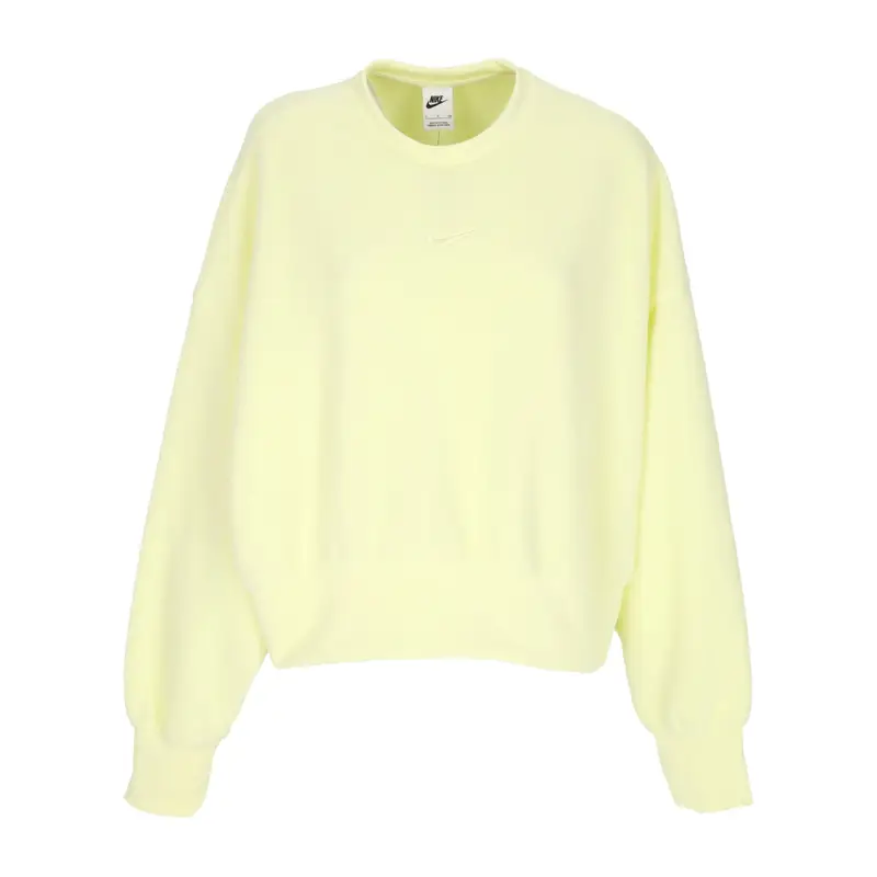 Nike Felpa Girocollo Donna W Sportswear Plush Mod Crop Crewneck Luminous Green/luminous Green