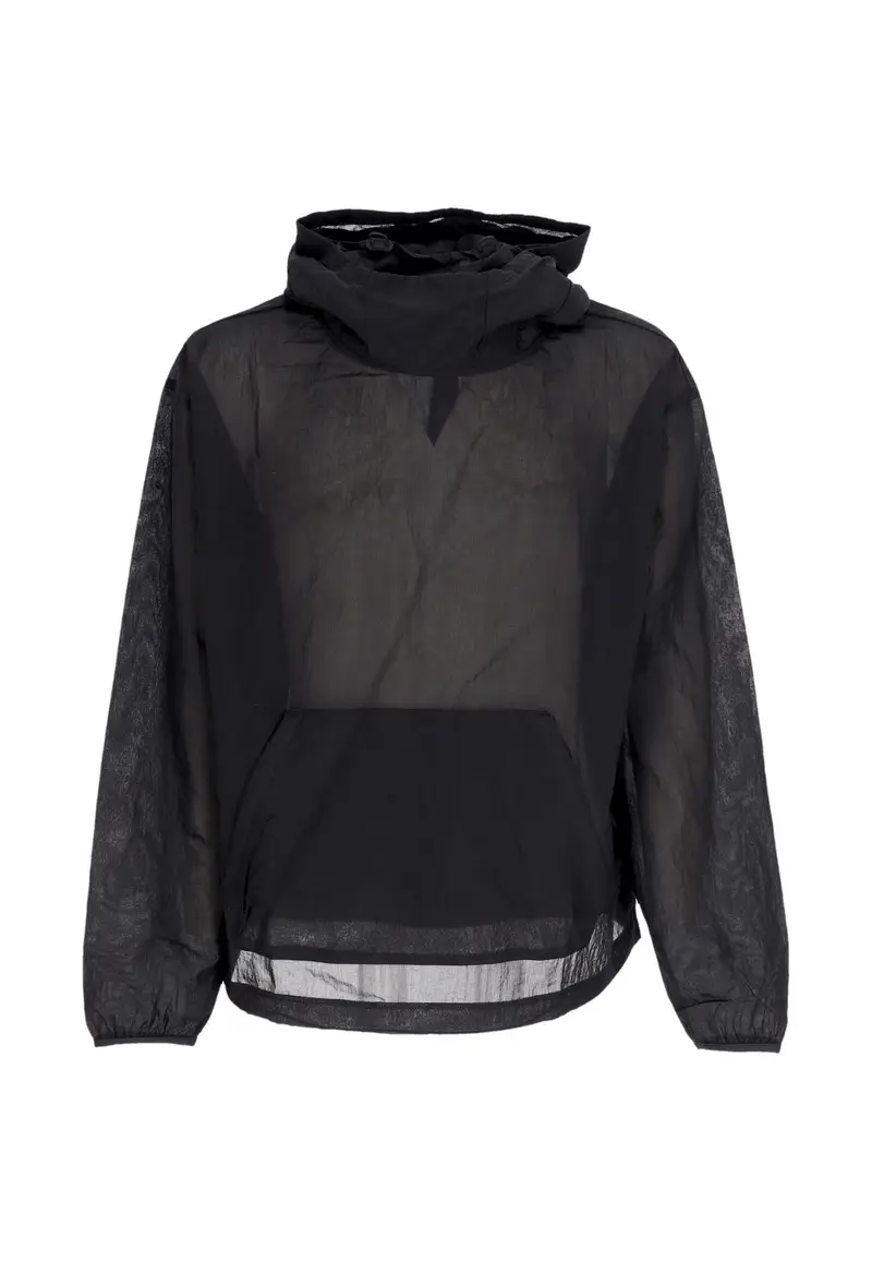 Nike Felpa Leggera Cappuccio Uomo Sportswear Tech Pack Woven Mesh Hoodie Black/black