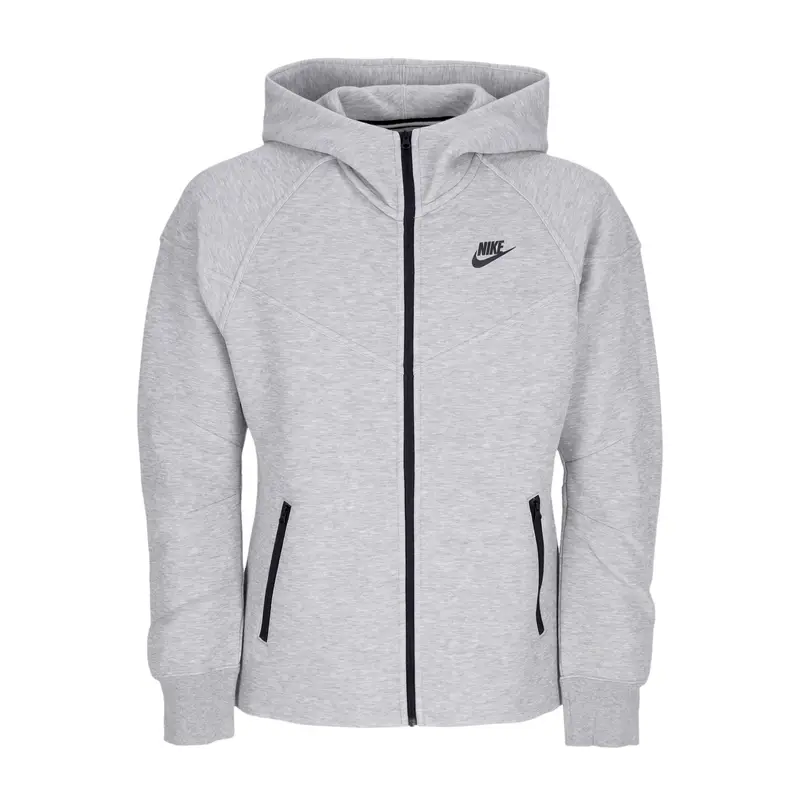 Nike Felpa Leggera Cappuccio Zip Donna W Sportswear Tech Fleece Windrunner Full-zip Hoodie Dk Grey Heather/black