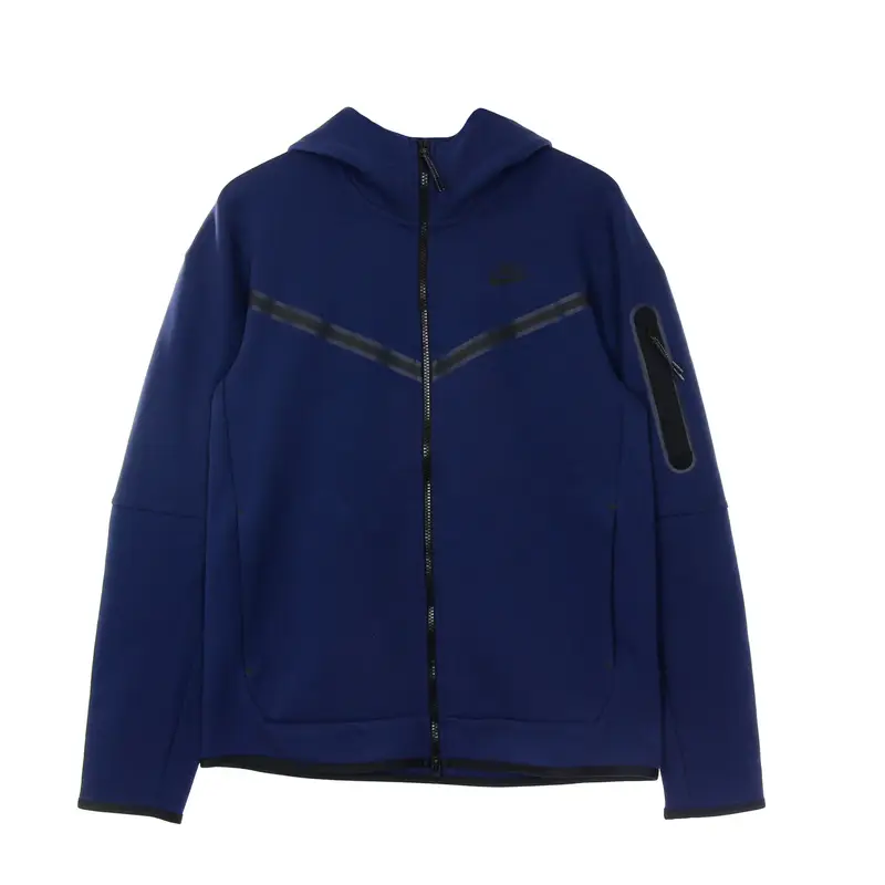 Nike Felpa Leggera Cappuccio Zip Uomo Sportswear Tech Fleece Hoodie Midnight Navy/black