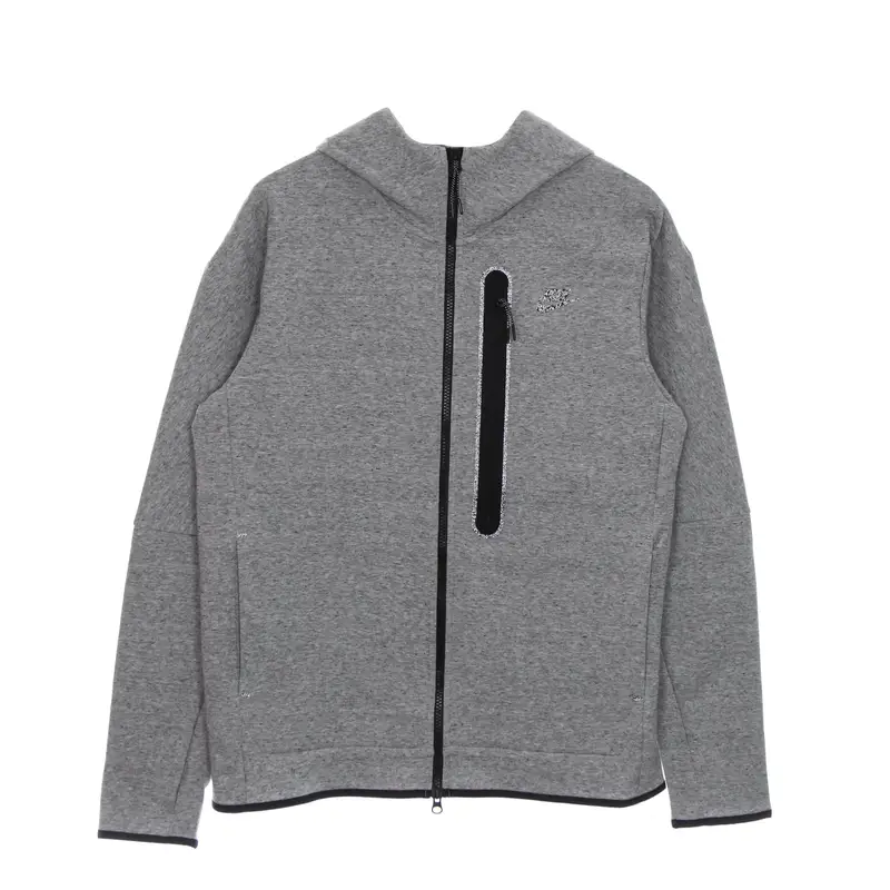 Nike Felpa Leggera Cappuccio Zip Uomo Tech Fleece Full Zip Hoodie Revival Black/htr