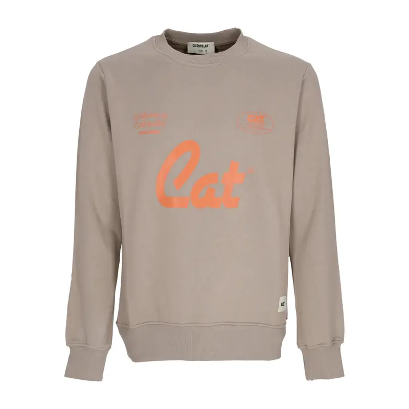 Caterpillar Felpa Leggera Girocollo Uomo Open House Crewneck Chateau Grey