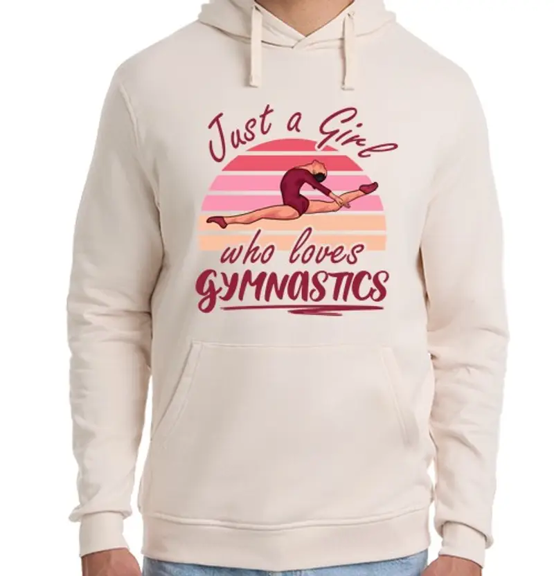 tostadora.it Felpa unisex con cappuccio Just a Girl Who Loves Gymnastics