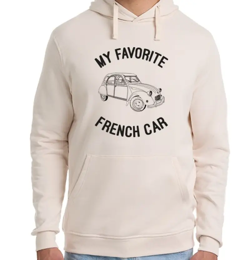 tostadora.it Felpa unisex con cappuccio la mia maccina francesee preferita - 2c