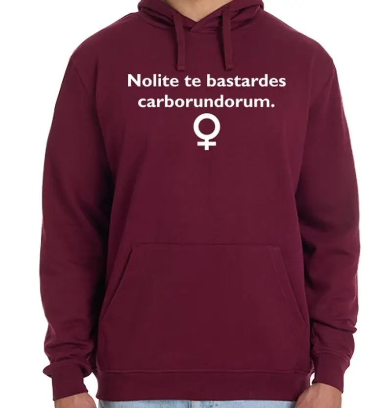 tostadora.it Felpa unisex con cappuccio nolite si bastardes carborundorum