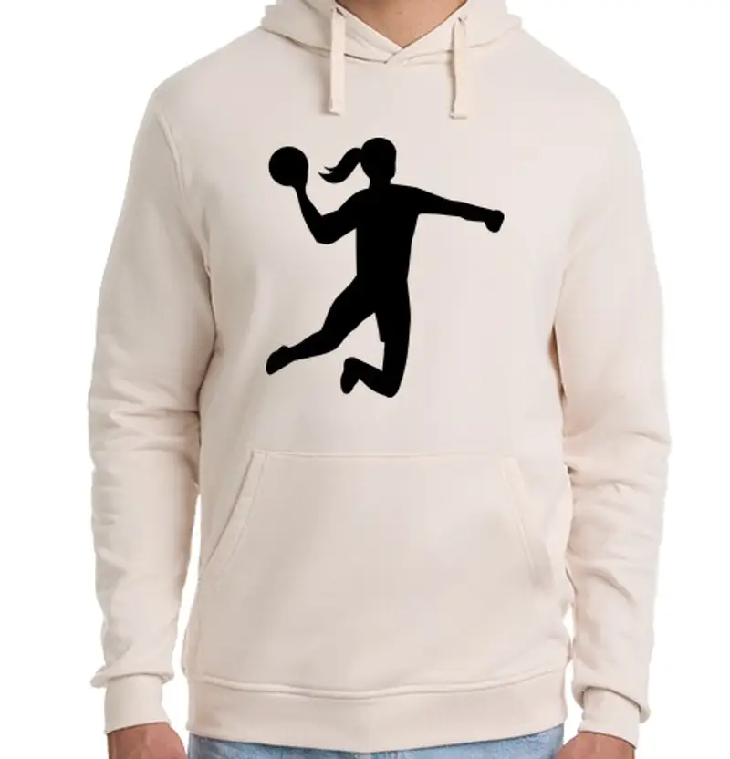 tostadora.it Felpa unisex con cappuccio ragazza donna pallamano