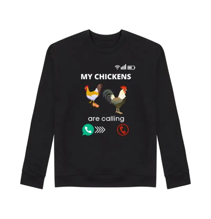 tostadora.it Felpa unisex le mie galline chiamano allevatore di g