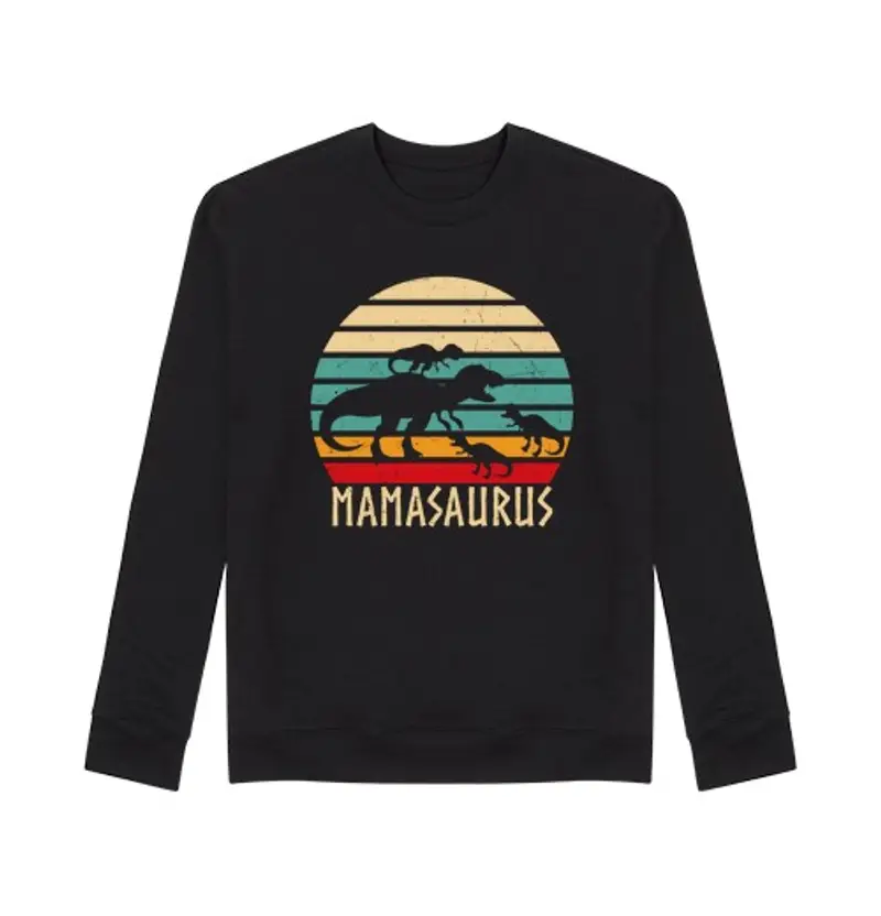 tostadora.it Felpa unisex mamasaurus dinosauro divertente festa d