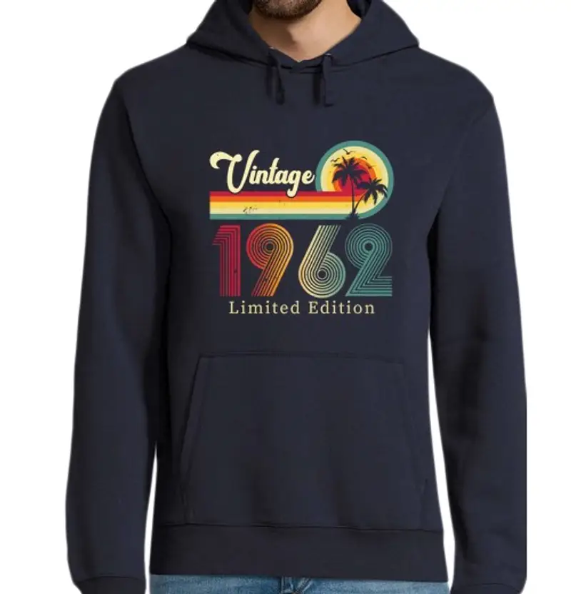 tostadora.it Felpa uomo con cappuccio 1962 edizione limitata vintage