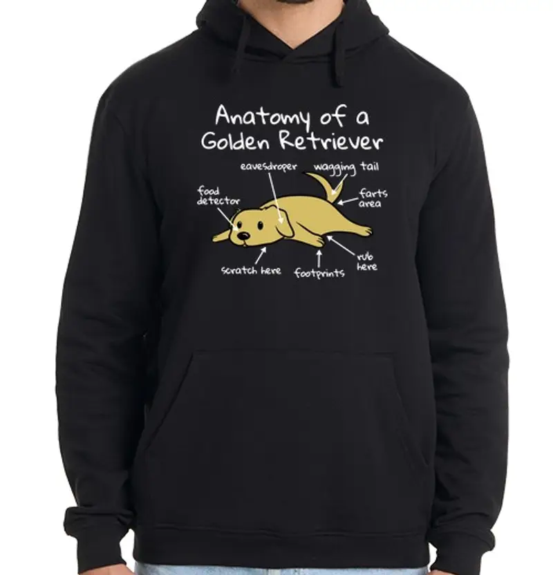 tostadora.it Felpa uomo con cappuccio ana un cane gold in un cane da retrieve