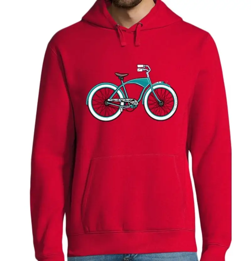 tostadora.it Felpa uomo con cappuccio bici classica indian